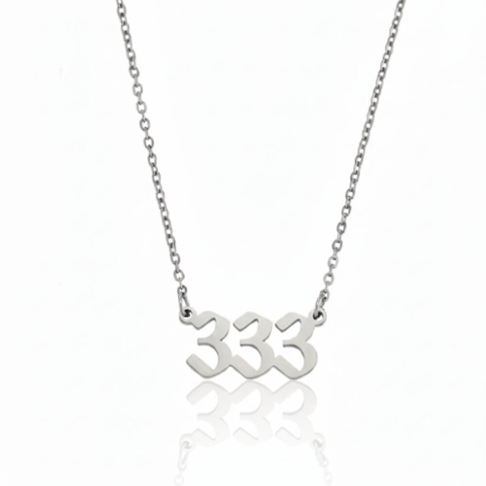 Angel Number 333 Support Stainless Steel Necklace